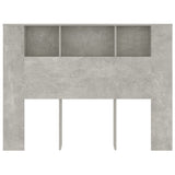 Headboard Cabinet Concrete Grey 140x18.5x104.5 cm - Side View