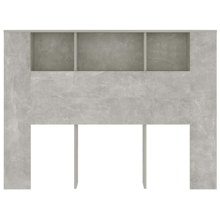 Headboard Cabinet Concrete Grey 140 cm