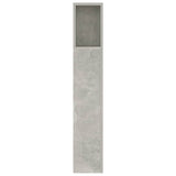 Headboard Cabinet Concrete Grey 140x18.5x104.5 cm - Top-Down View