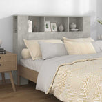 Headboard Cabinet Concrete Grey 140 cm