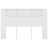 Headboard Cabinet White 160 cm - Top-Down View