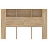 Headboard Cabinet Sonoma Oak 160 cm - Top-Down View