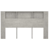 Headboard Cabinet Concrete Grey 180 cm