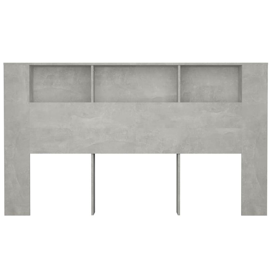 Headboard Cabinet Concrete Grey 180 cm
