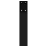 Headboard Cabinet Black 200 cm