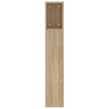 Headboard Cabinet Sonoma Oak 200x18.5x104.5 cm - Top-Down View