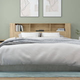 Headboard Cabinet Sonoma Oak 200x18.5x104.5 cm - 45-Degree Angle
