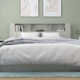 Headboard Cabinet Concrete Grey 200 cm