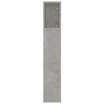 Headboard Cabinet Concrete Grey 220 cm