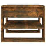 Coffee Table Smoked Oak 55.5x55x45 cm Engineered Wood - Top-Down View