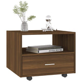 Coffee Table Brown Oak 55x55x40cm Engineered Wood - Top-Down View