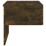 Wall-mounted Bedside Cabinet Smoked Oak - Rear View