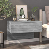 Wall-mounted Bedside Cabinet Grey Sonoma