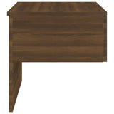 Wall-mounted Bedside Cabinet Brown Oak - Rear View