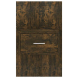 Wall-mounted Bedside Cabinet Smoked Oak
