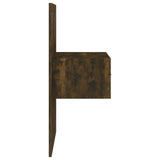 Wall-mounted Bedside Cabinet Smoked Oak - 45-Degree Angle