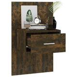 Wall-mounted Bedside Cabinets 2 pcs Smoked Oak - Low Angle