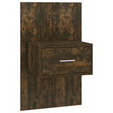 Wall-mounted Bedside Cabinets 2 pcs Smoked Oak - Top-Down View
