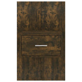 Wall-mounted Bedside Cabinets 2 pcs Smoked Oak - 45-Degree Angle