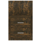 Wall-mounted Bedside Cabinet Smoked Oak - 45-Degree Angle