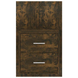 Wall-mounted Bedside Cabinets 2 pcs Smoked Oak