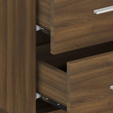 Wall-mounted Bedside Cabinets 2 pcs Brown Oak - Close-Up Angle