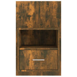 Wall-mounted Bedside Cabinet Smoked Oak - Top-Down View