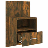 Wall-mounted Bedside Cabinets 2 pcs Smoked Oak - Close-Up Angle