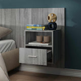 Wall-mounted Bedside Cabinets 2 pcs Grey Sonoma - Top-Down View