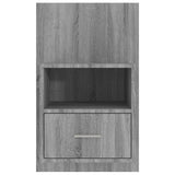 Wall-mounted Bedside Cabinets 2 pcs Grey Sonoma - Rear View