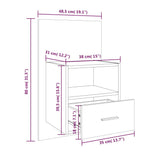 Wall-mounted Bedside Cabinets 2 pcs Grey Sonoma