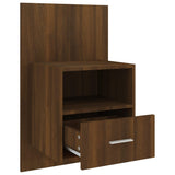 Wall-mounted Bedside Cabinets 2 pcs Brown Oak - Close-Up Angle