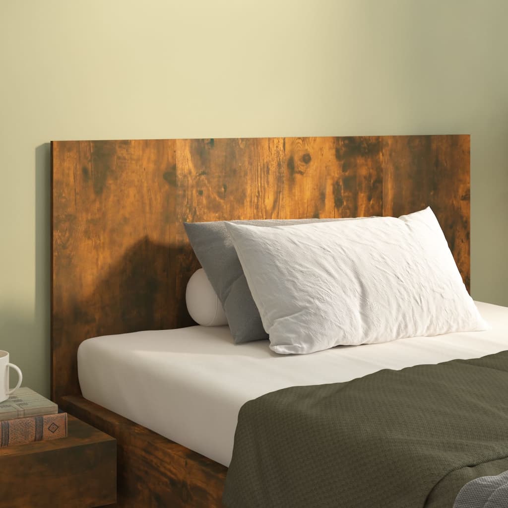 Bed Headboard Smoked Oak 120x1,5x80 cm Engineered Wood