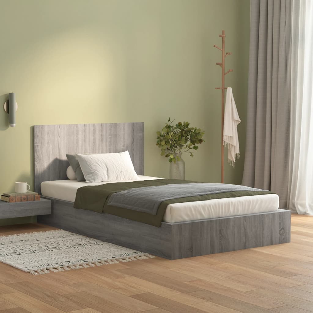 Bed Headboard Grey Sonoma 120 cm Engineered Wood