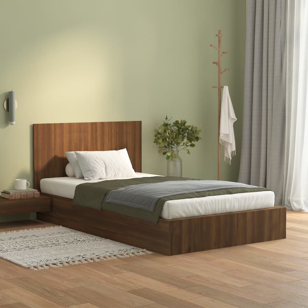 Bed Headboard Brown Oak 120 cm Engineered Wood