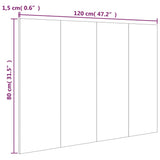 Bed Headboard Brown Oak 120 cm Engineered Wood - Low Angle