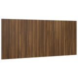 Bed Headboard Brown Oak 200 cm Engineered Wood - Front View