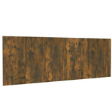 Wall Headboard Smoked Oak 240 cm Engineered Wood - Front View