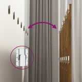 Wall Headboard Smoked Oak 240 cm Engineered Wood - Rear View