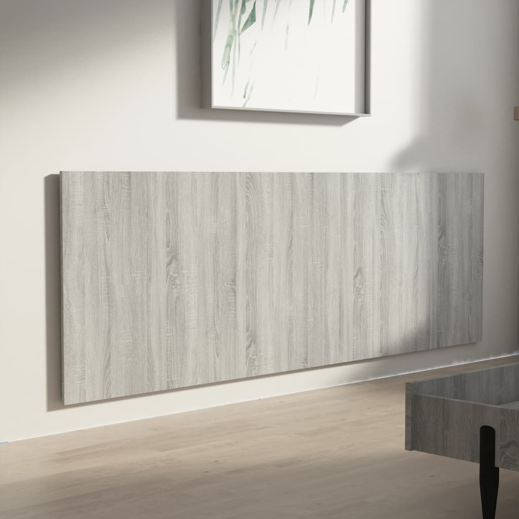 Wall Headboard Grey Sonoma 240 cm Engineered Wood