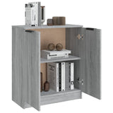 Sideboard Grey Sonoma 60x30x70 cm Engineered Wood - Rear View