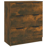 Sideboard Smoked Oak 60x30x70 cm Engineered Wood - Front View