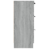 Sideboard Grey Sonoma 60x30x70 cm Engineered Wood - Rear View