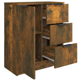 Sideboard Smoked Oak 60x30x70 cm Engineered Wood - 45-Degree Angle