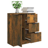 Sideboard Smoked Oak 60x30x70 cm Engineered Wood