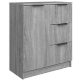Sideboard Grey Sonoma 60x30x70 cm Engineered Wood - Front View