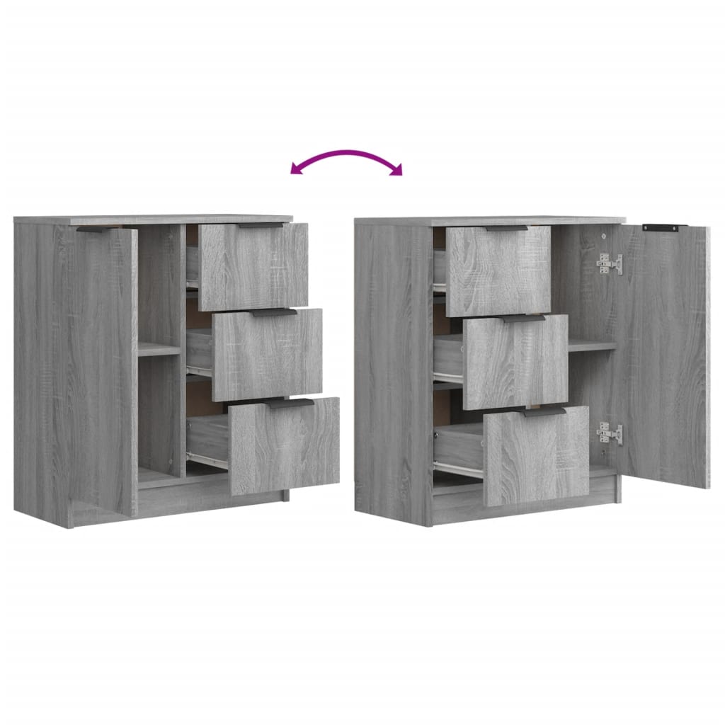 Sideboard Grey Sonoma 60x30x70 cm Engineered Wood