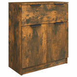 Sideboard Smoked Oak 60x30x70 cm Engineered Wood - Front View