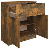Sideboard Smoked Oak 60x30x70 cm Engineered Wood - Close-Up Angle