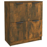 Sideboard Smoked Oak 60x30x70 cm Engineered Wood - Front View